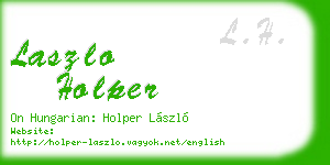 laszlo holper business card