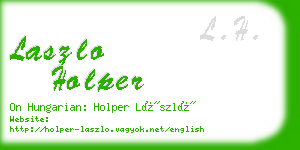 laszlo holper business card